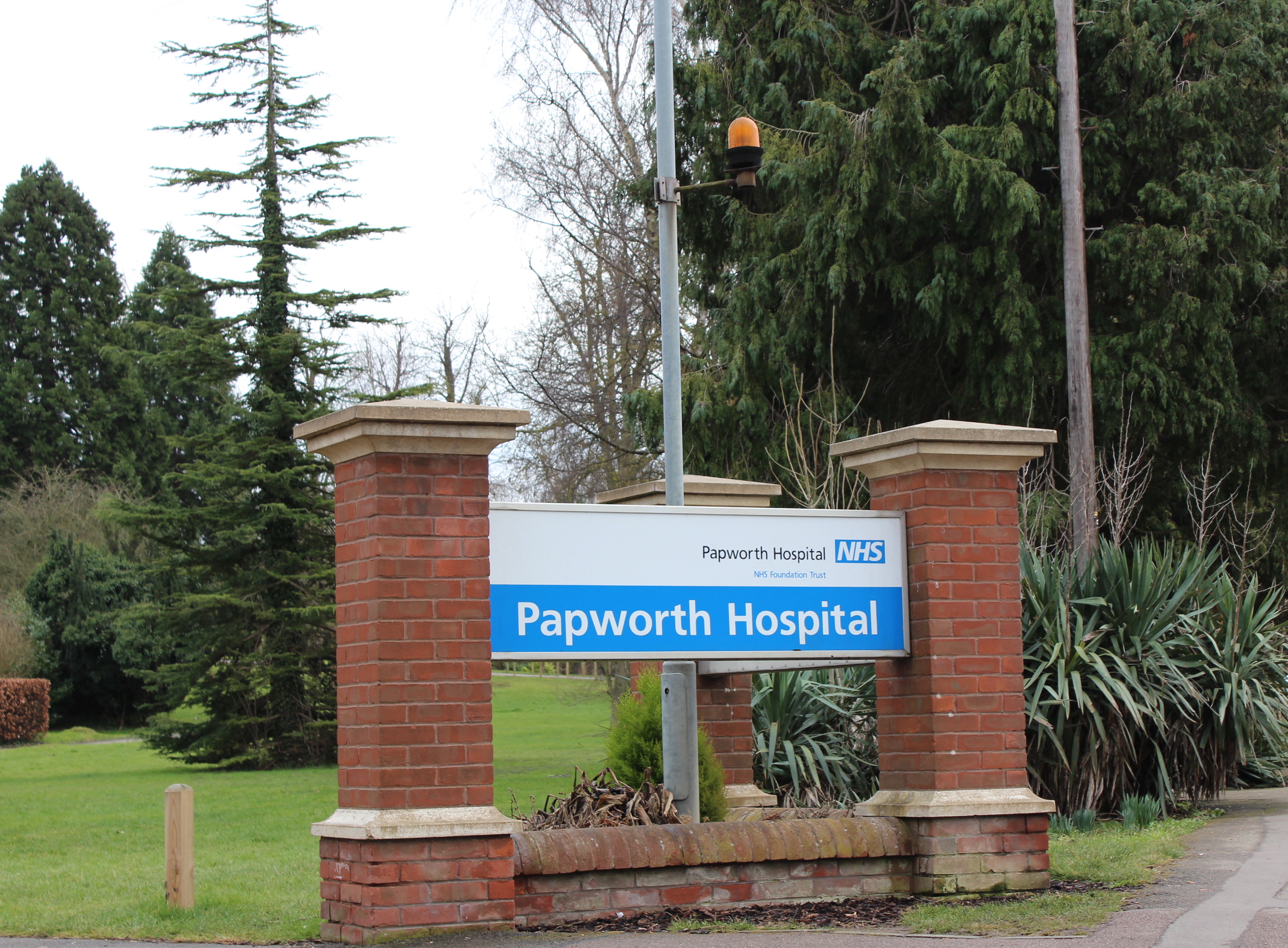 Papworth hospital sign