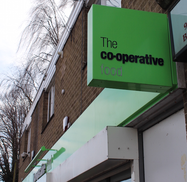 Sign of The Co-Operative Food convenience store