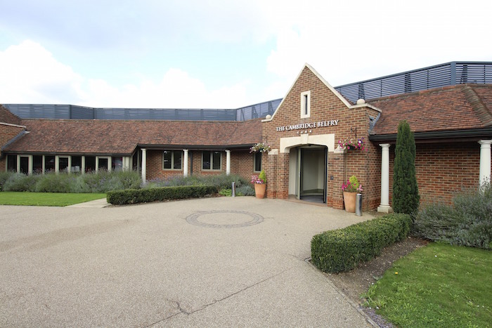 Entrance and gardens to the Cambridge Belfry