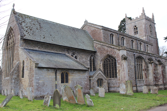 St Mary Magdalene Parish Church Brampton with graves and headstones