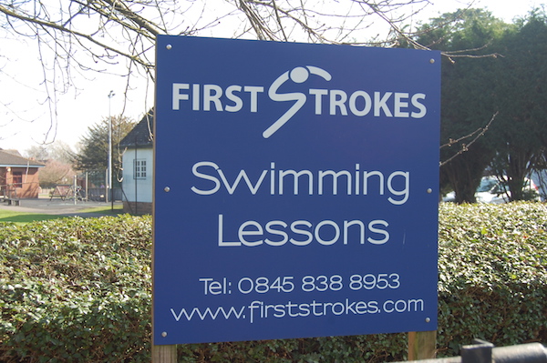 Sign for First Strokes Swimming Lessons, Tel: 0845 838 8953