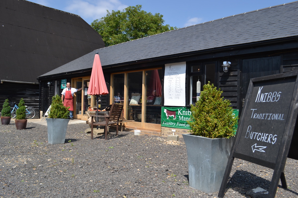 Knibbs butchers: barn styled building