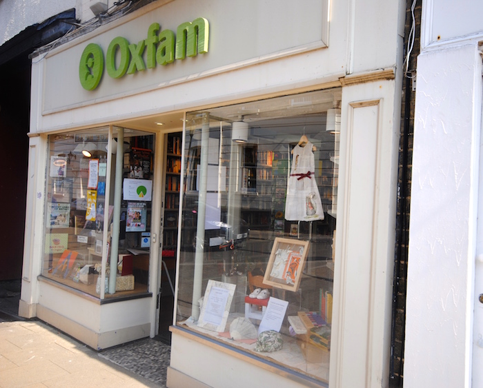 Oxfam charity shop in Huntingdon