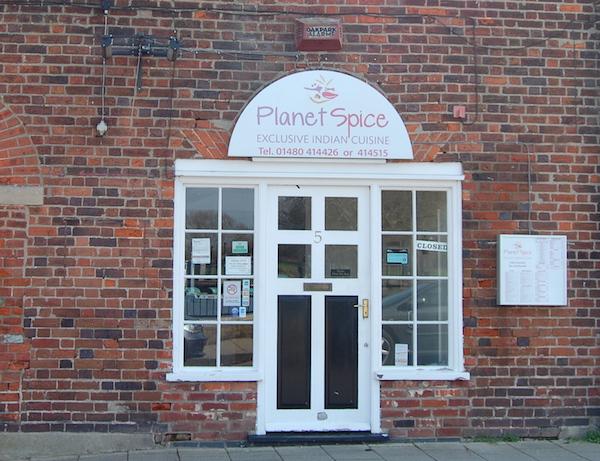 Planet Spice Indian restaurant and takeaway on The Causeway, Godmanchester