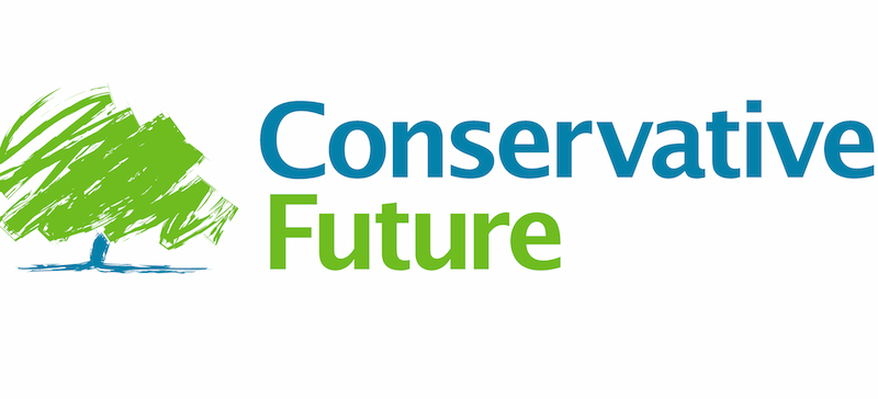 Conservative Future' logo: Text and drawn tree
